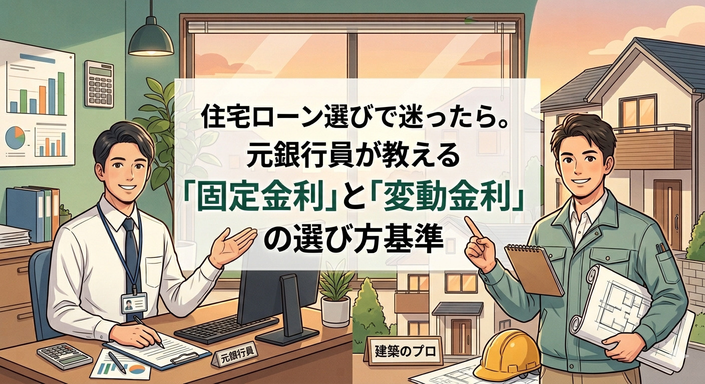 住宅ローン選びで迷ったら。元銀行員が教える「固定金利」と「変...の画像