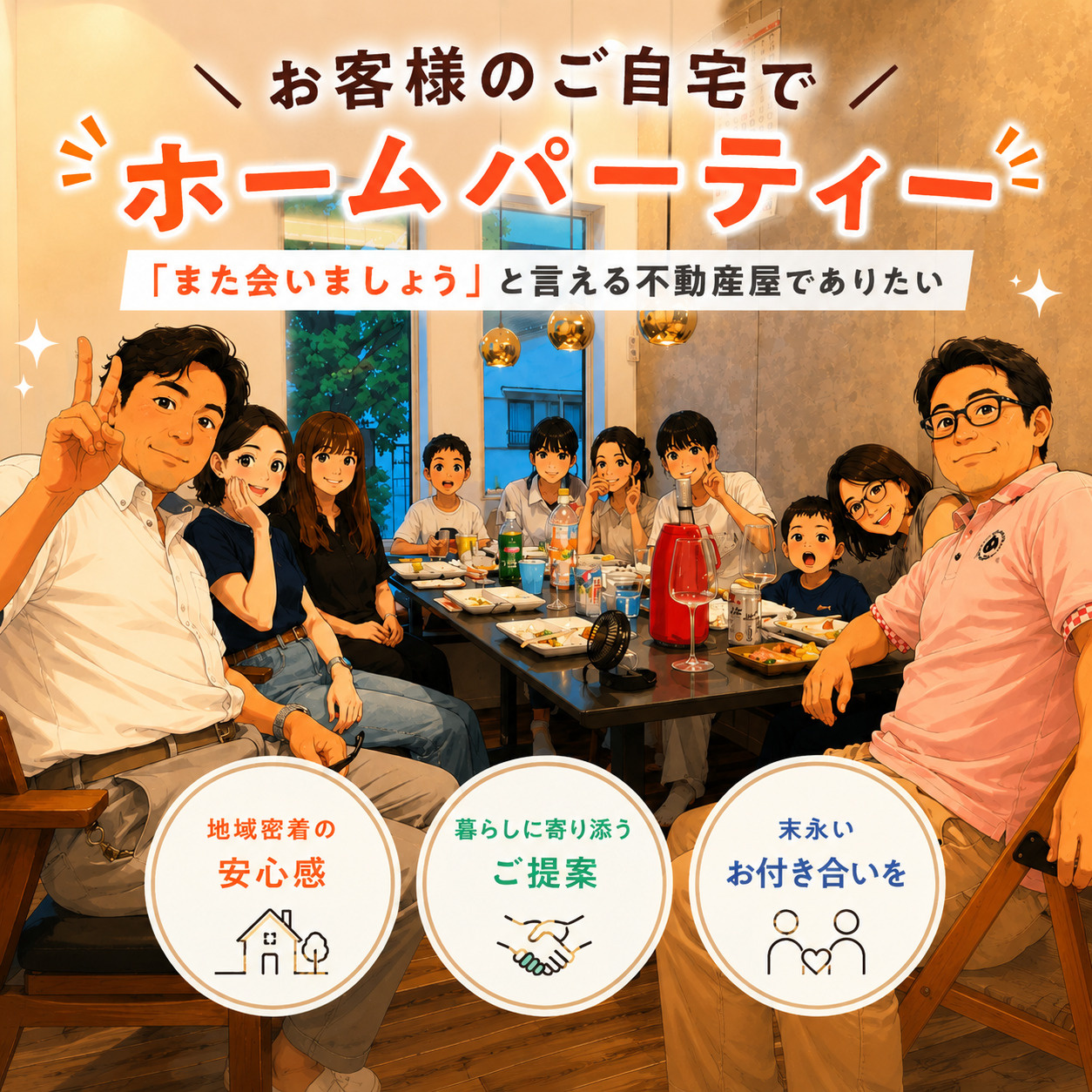 お客様のご自宅でホームパーティー｜「また会いましょう」と言え...の画像