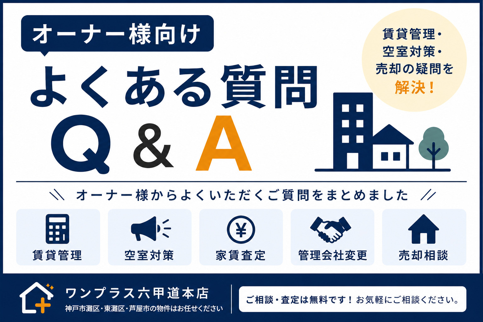 【オーナー様向けQ&A】賃貸管理・空室対策・不動産売却でよく...の画像