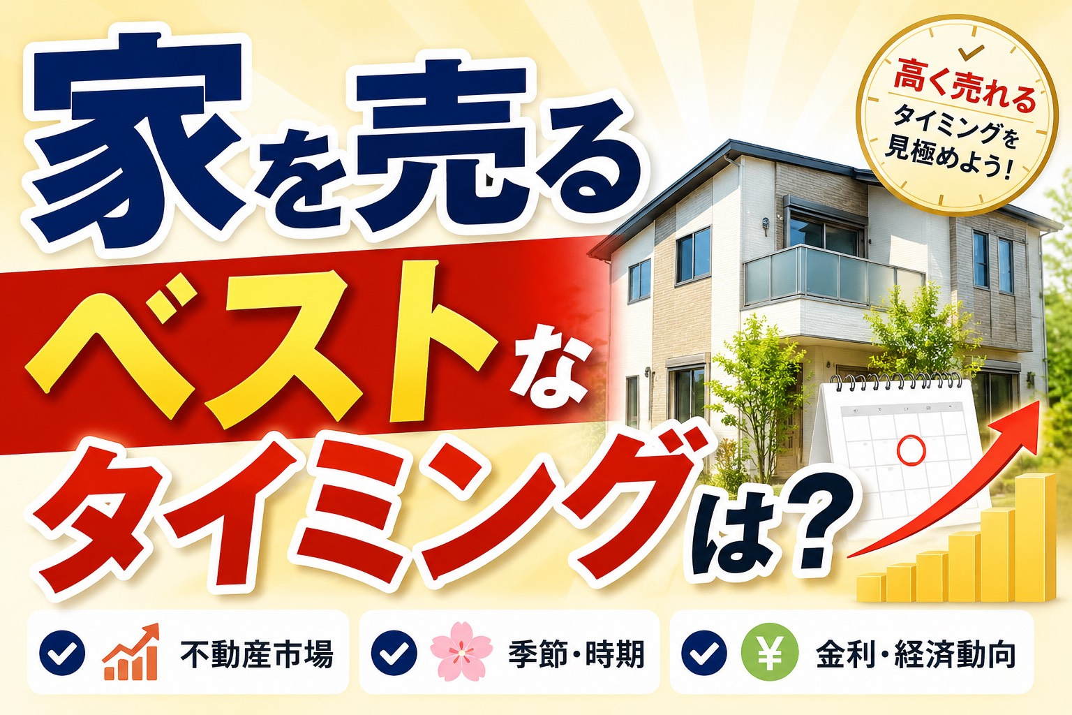 家を売るベストなタイミングは？季節や金利と市場から売り時を判...の画像