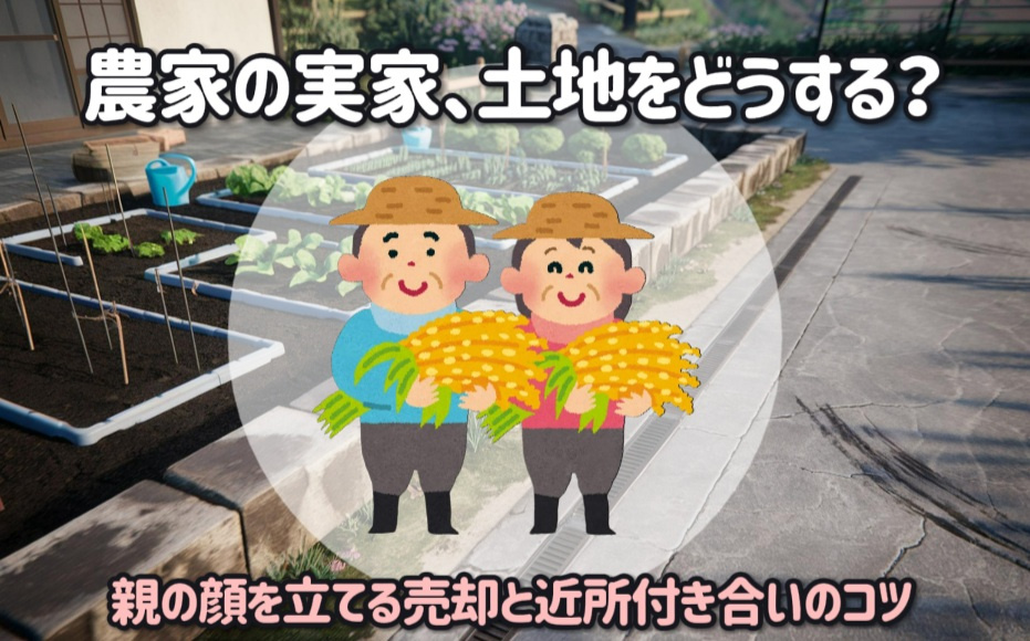 農家の実家土地をどうする？親の顔を立てる売却と近所付き合いの...の画像