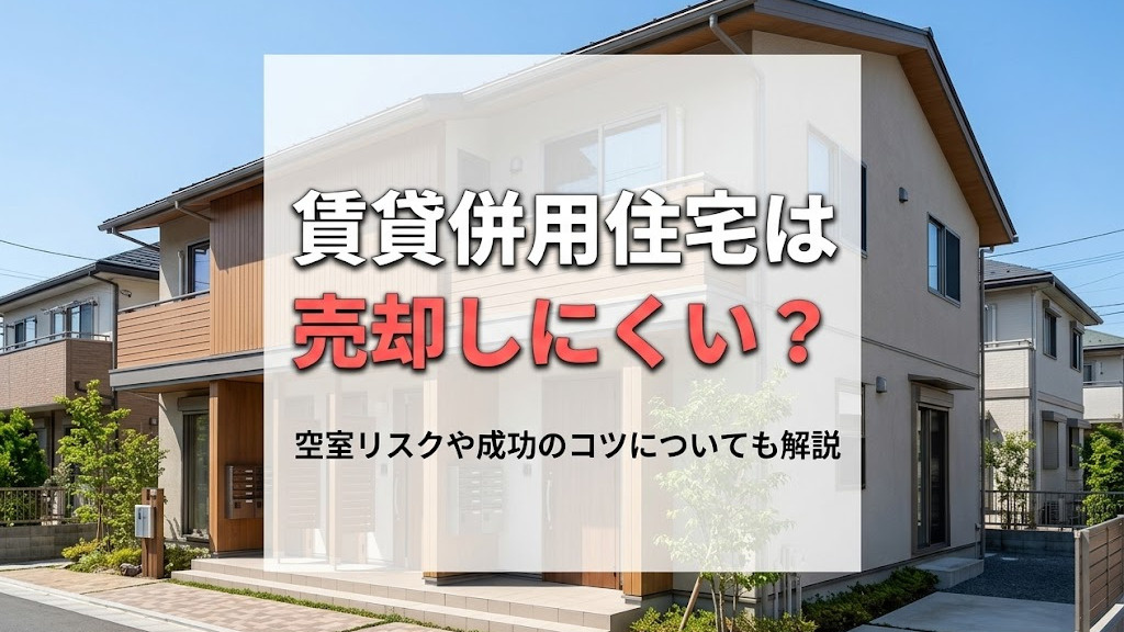 賃貸併用住宅は売却しにくい？空室リスクや成功のコツについても...の画像