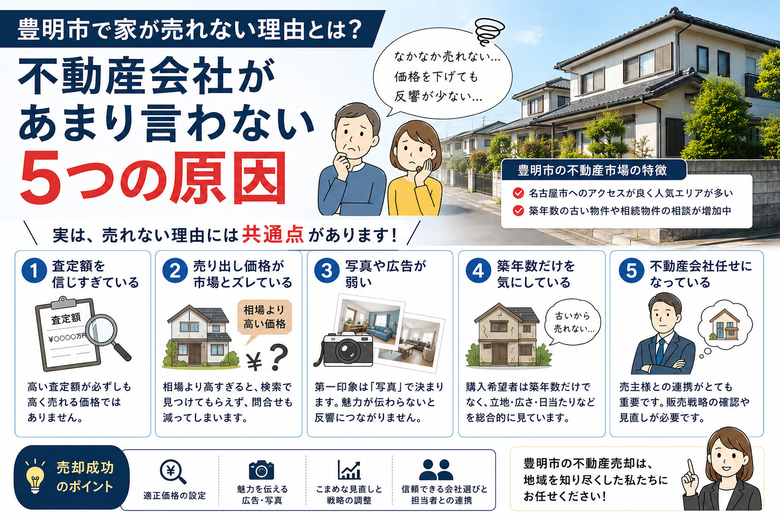 豊明市で家が売れない理由とは？不動産会社があまり言わない5つ...の画像