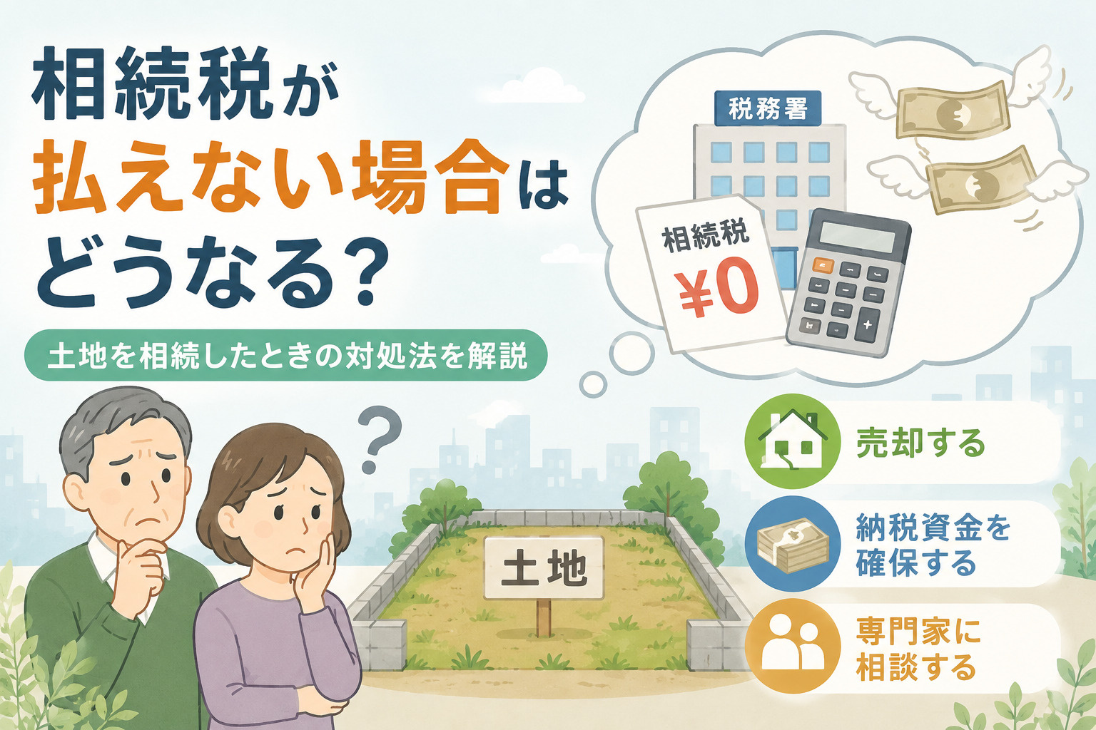相続税が払えない場合はどうなる？土地を相続したときの対処法を...の画像