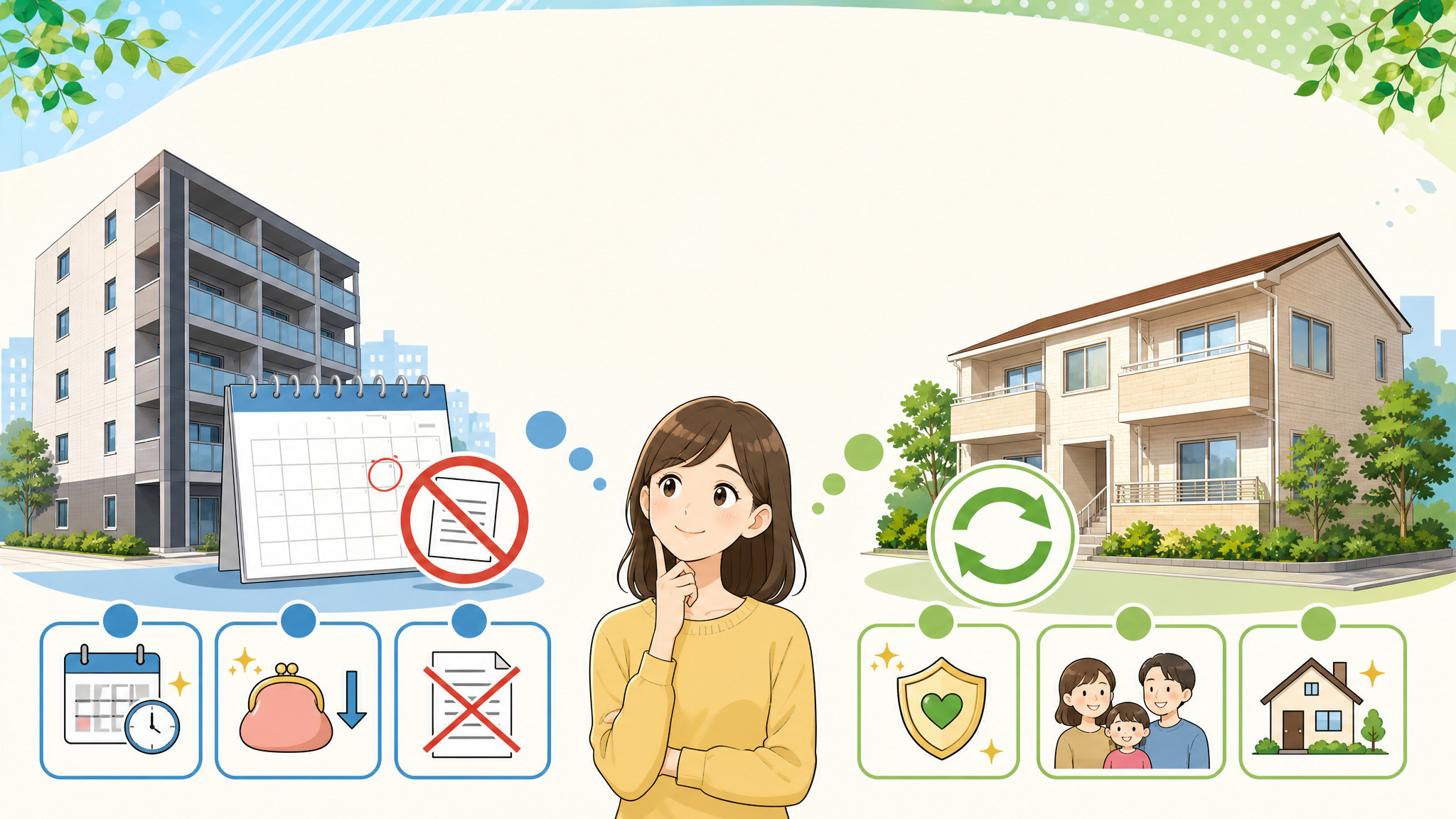 「定期借家」と「普通借家」の違いとは？借り主から見たメリット...の画像