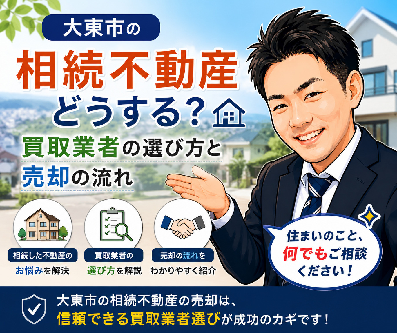 大東市の相続不動産どうする？買取業者の選び方と売却の流れの画像