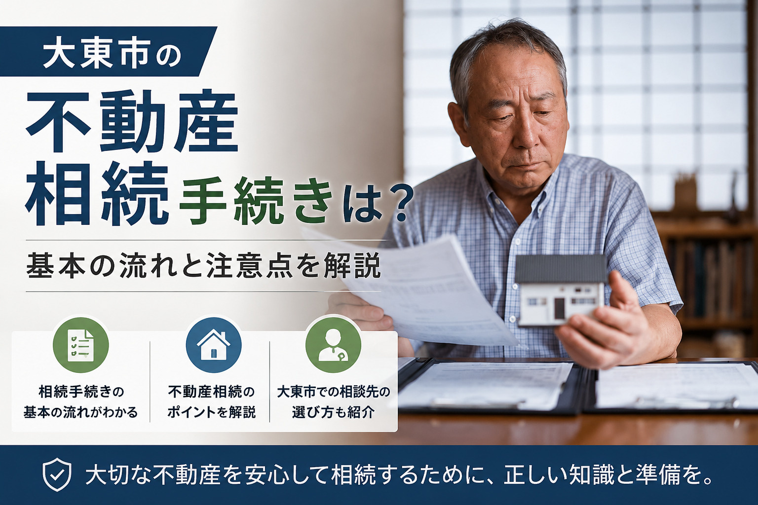大東市の不動産相続手続きは？基本の流れと注意点を解説の画像