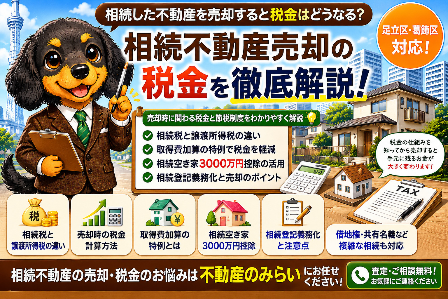 相続不動産を売却すると税金はいくらかかる？相続税・譲渡所得税...の画像