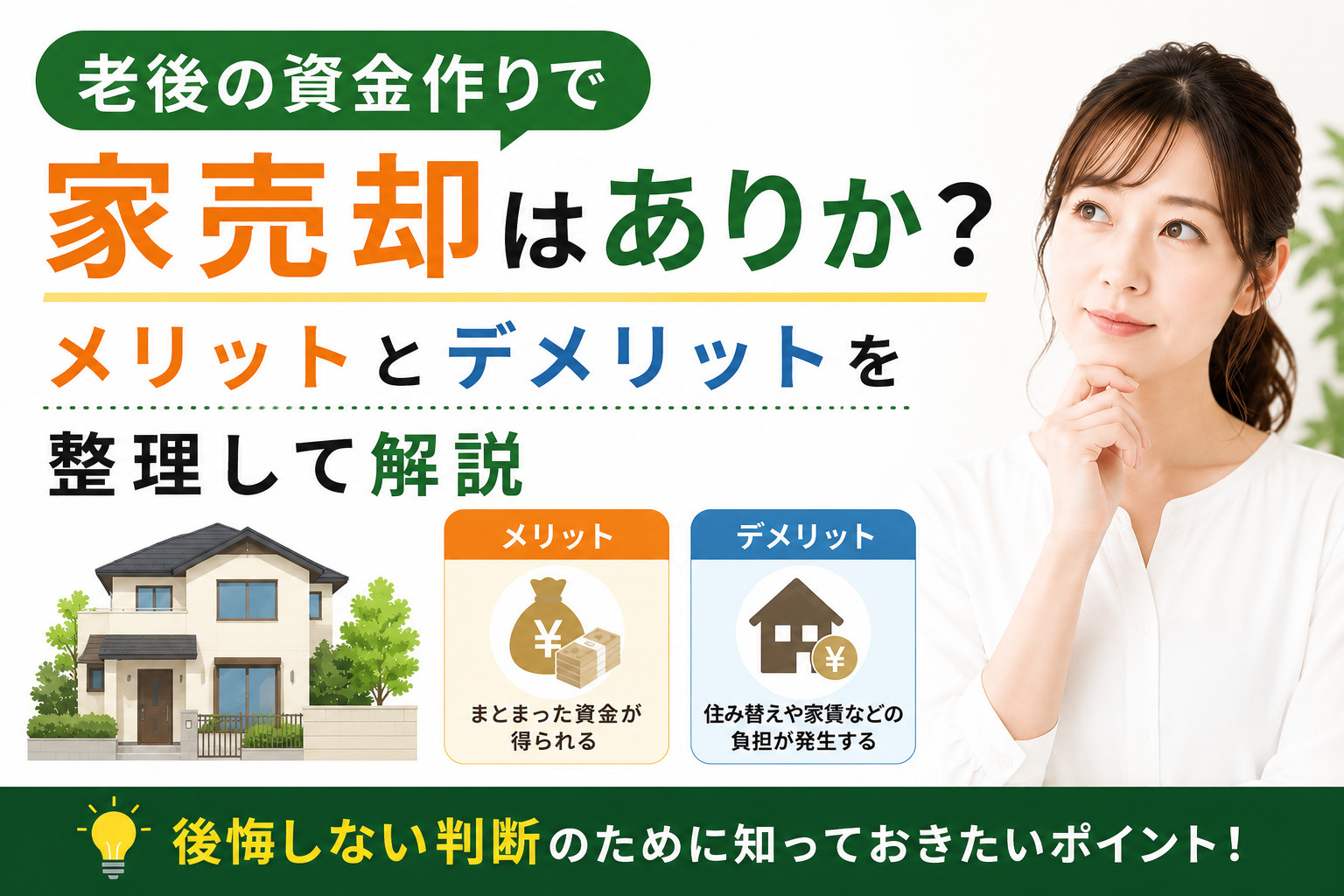 老後の資金作りで家売却はありか？メリットとデメリットを整理し...の画像