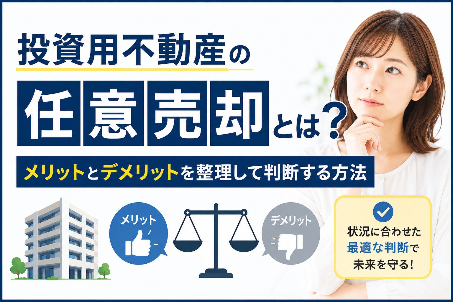 投資用不動産の任意売却とは？メリットとデメリットを整理して判...の画像