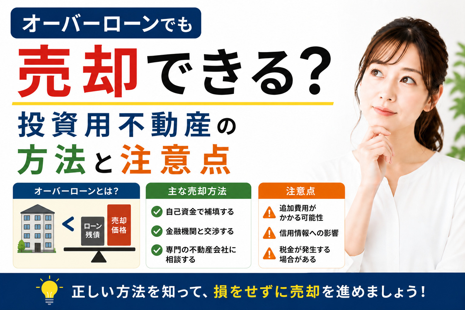 オーバーローンでも売却できる？投資用不動産の方法と注意点の画像