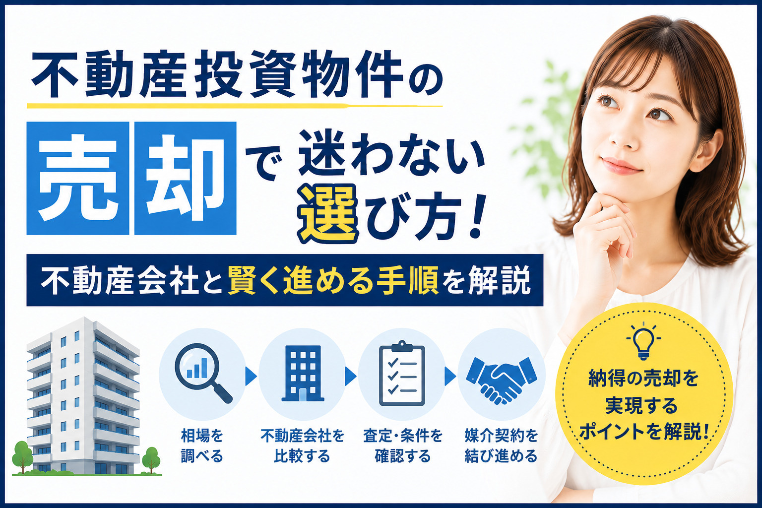 不動産投資物件の売却で迷わない選び方！不動産会社と賢く進める...の画像