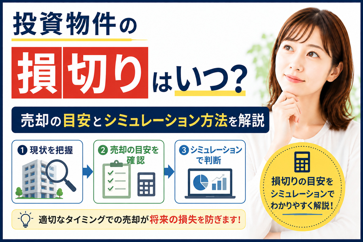 投資物件の損切りはいつ？売却の目安とシミュレーション方法を解...の画像