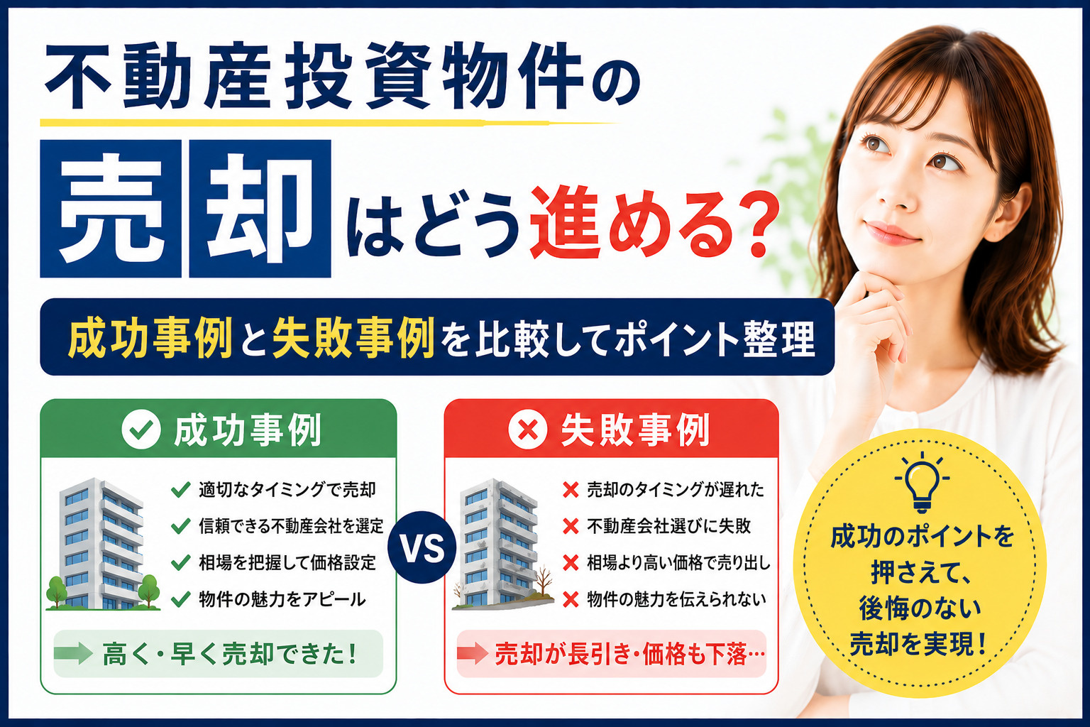 不動産投資物件の売却はどう進める？成功事例と失敗事例を比較し...の画像