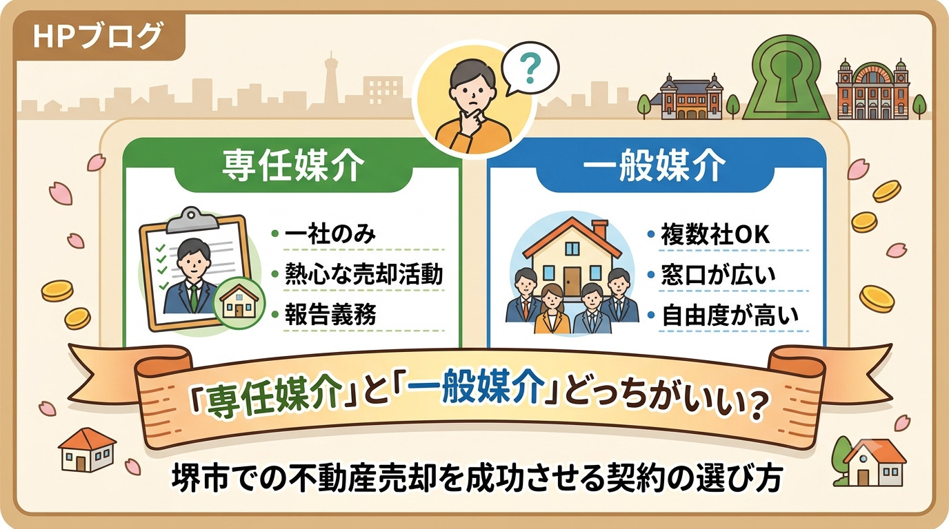 「専任媒介」と「一般媒介」どっちがいい？堺市での不動産売却を...の画像