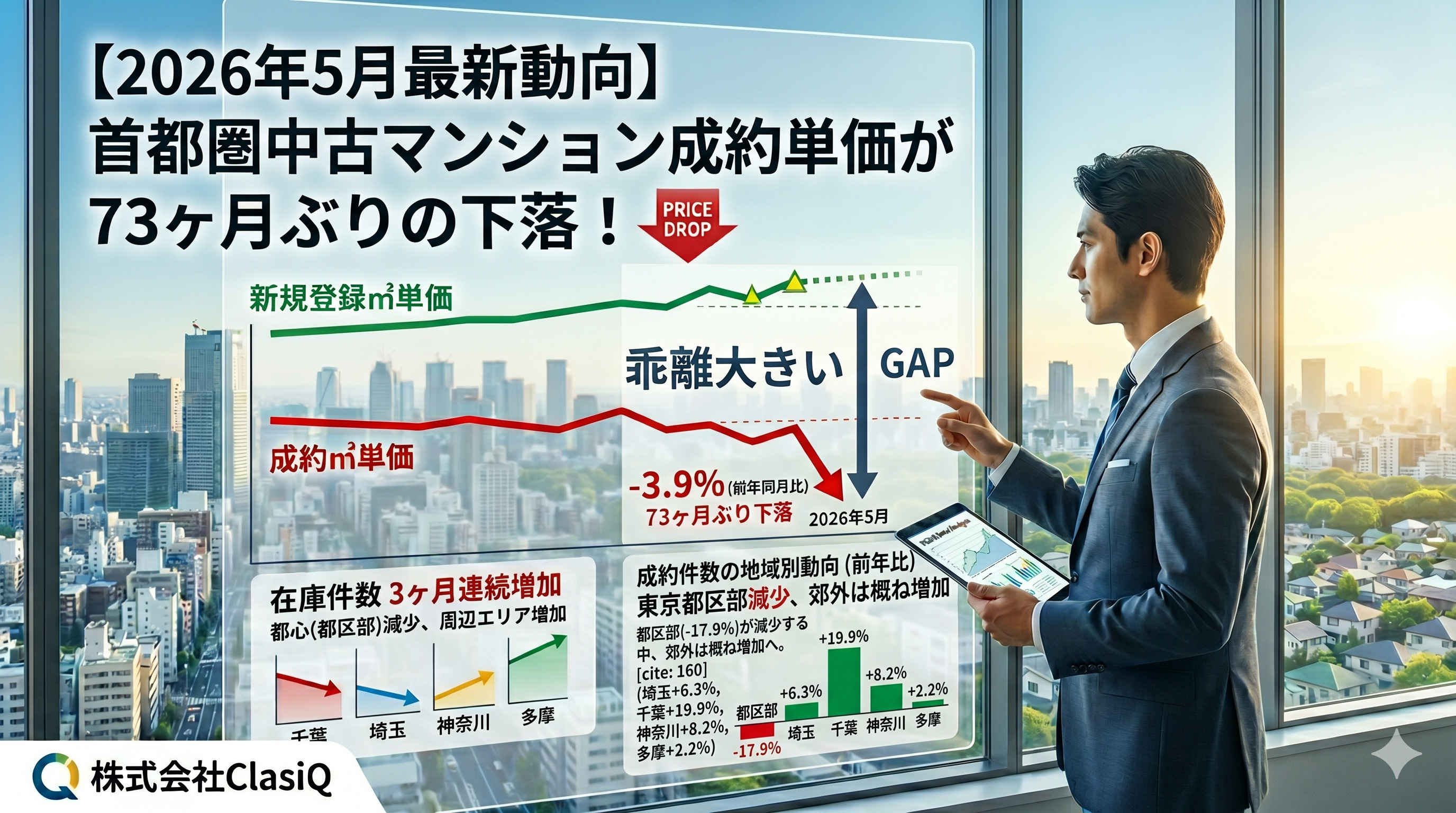 【2026年5月最新動向】首都圏中古マンション成約単価が73...の画像