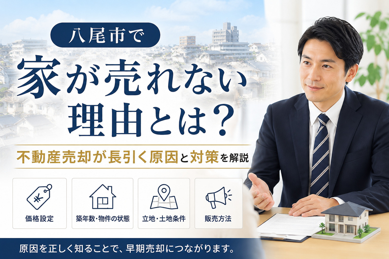 八尾市で家が売れない理由とは？不動産売却が長引く原因と対策を...の画像