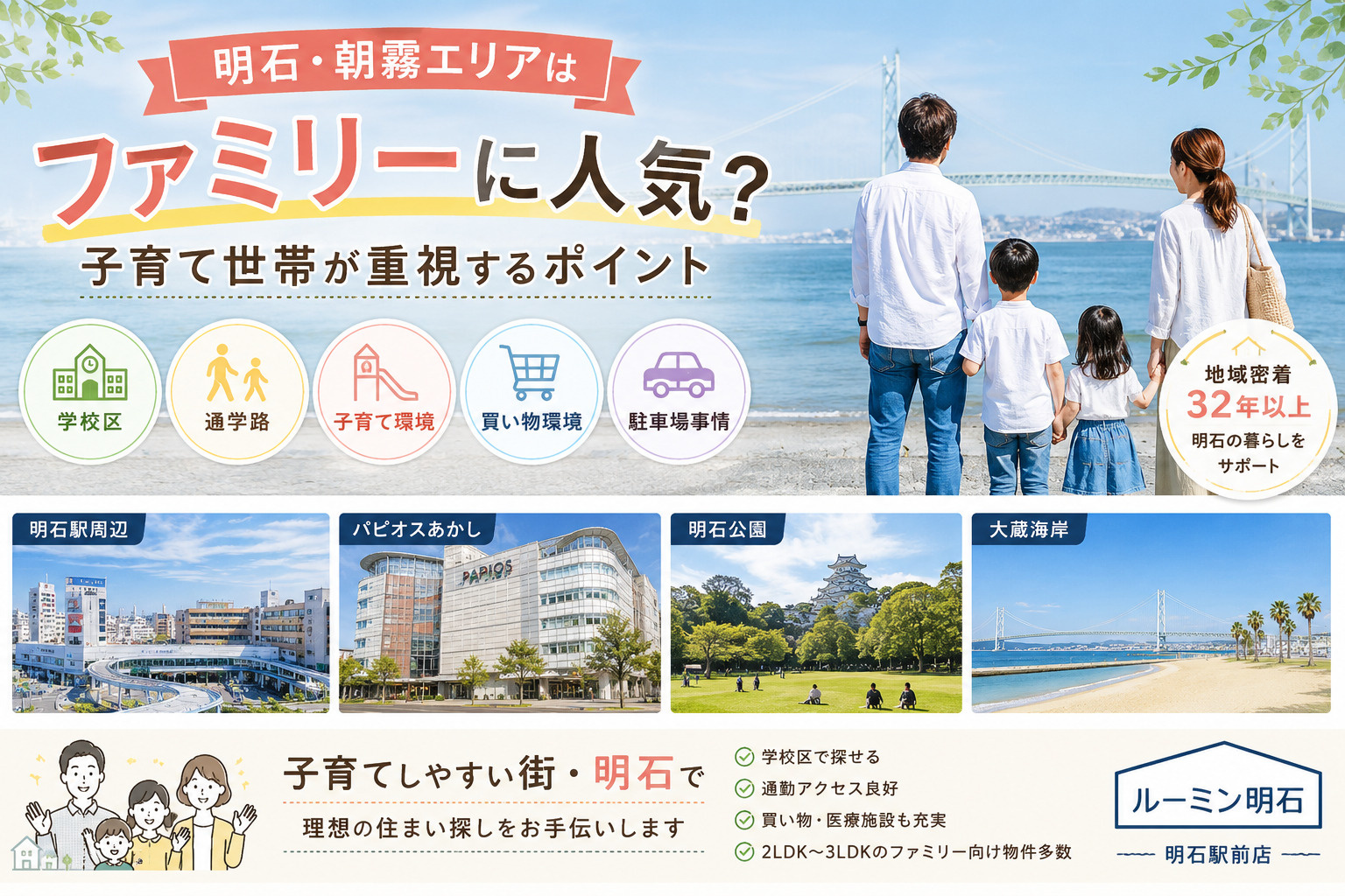 明石・朝霧エリアはファミリーに人気？子育て世帯が重視するポイ...の画像