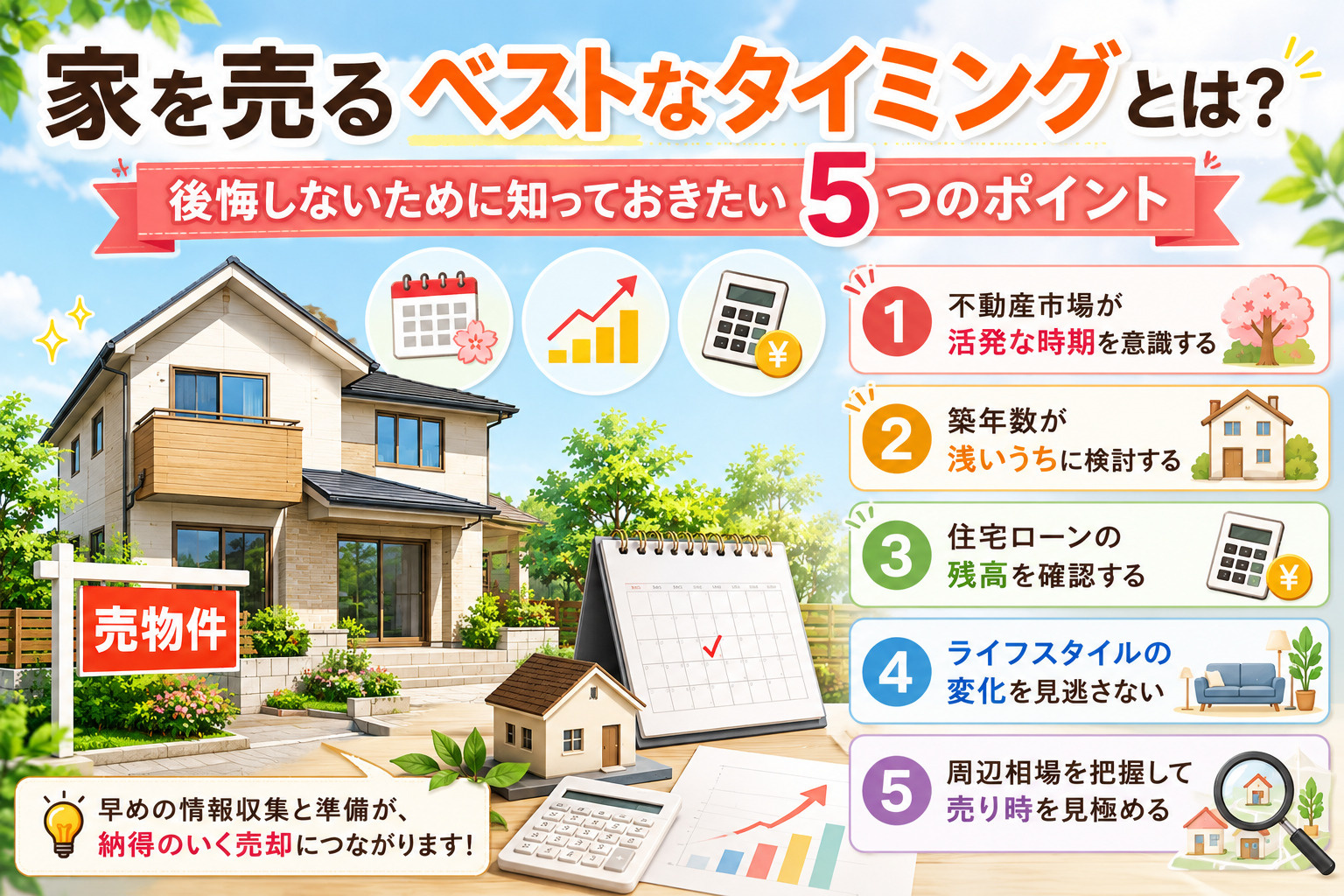 家を売るベストなタイミングとは？後悔しないために知っておきた...の画像