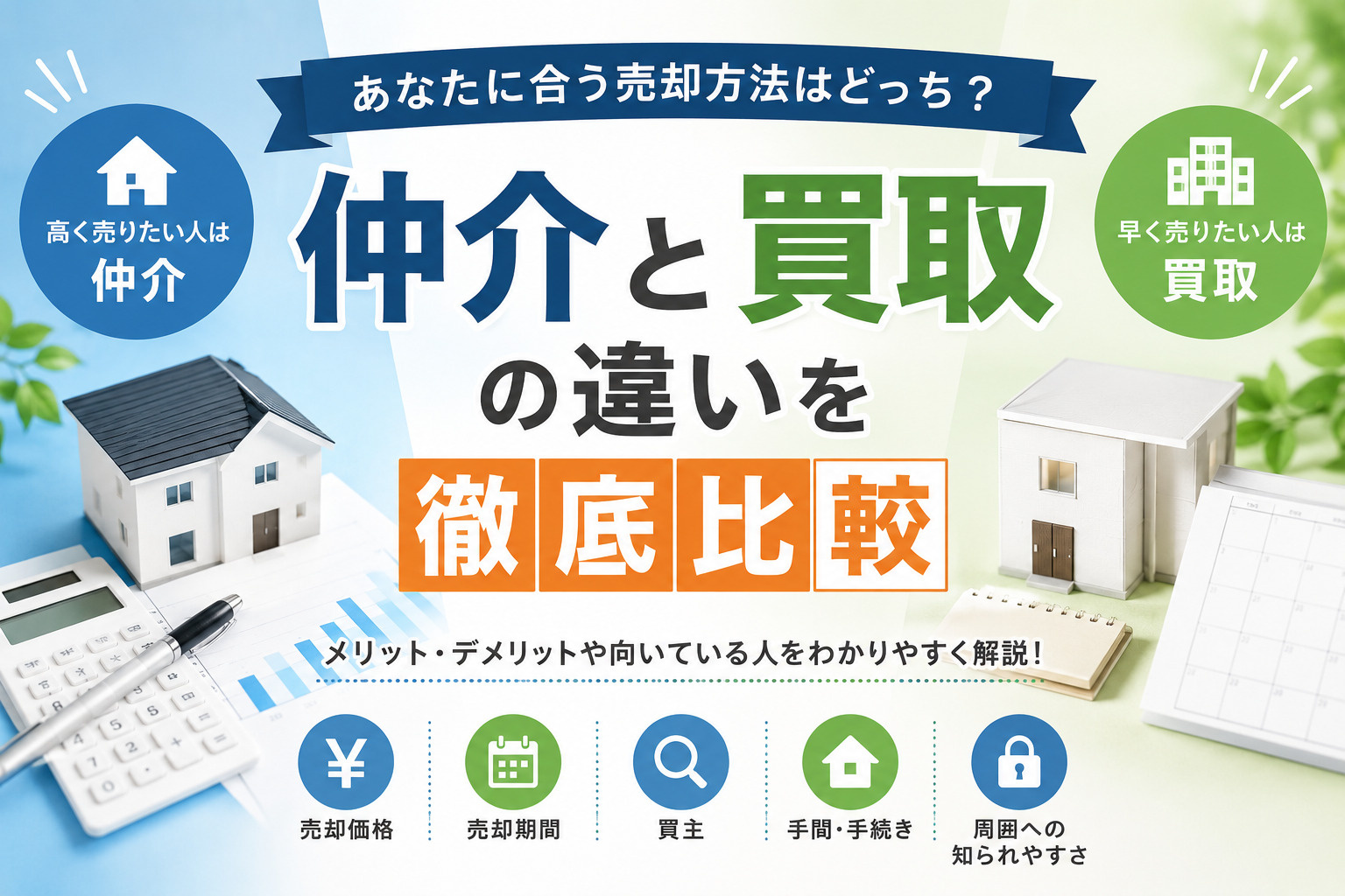 仲介と買取の違いを徹底比較の画像
