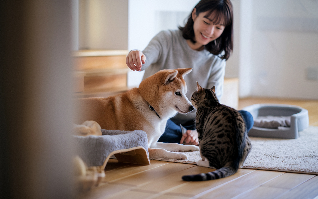 ペットと暮らす家の間取りや工夫は？一戸建てやマンションで犬猫...の画像