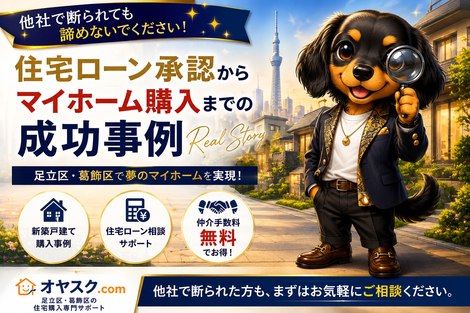 他社で断られた住宅ローンが通った！実際にマイホーム購入を実現...の画像