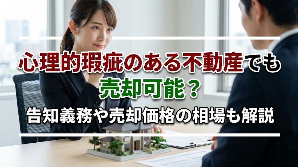 心理的瑕疵のある不動産でも売却可能？告知義務や売却価格の相場...の画像