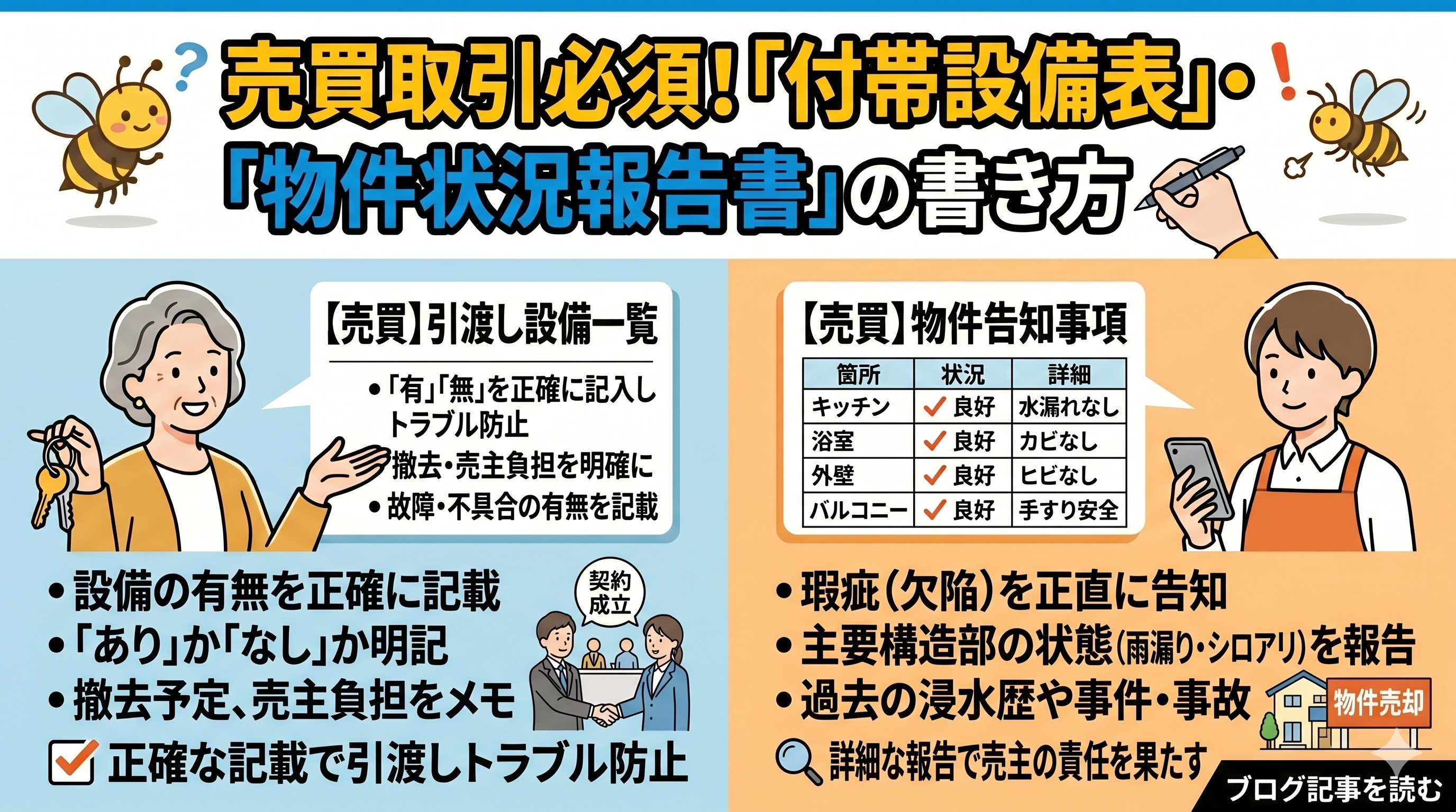 【不動産売却のトラブル回避】契約の命綱「物件状況確認書」と「...の画像