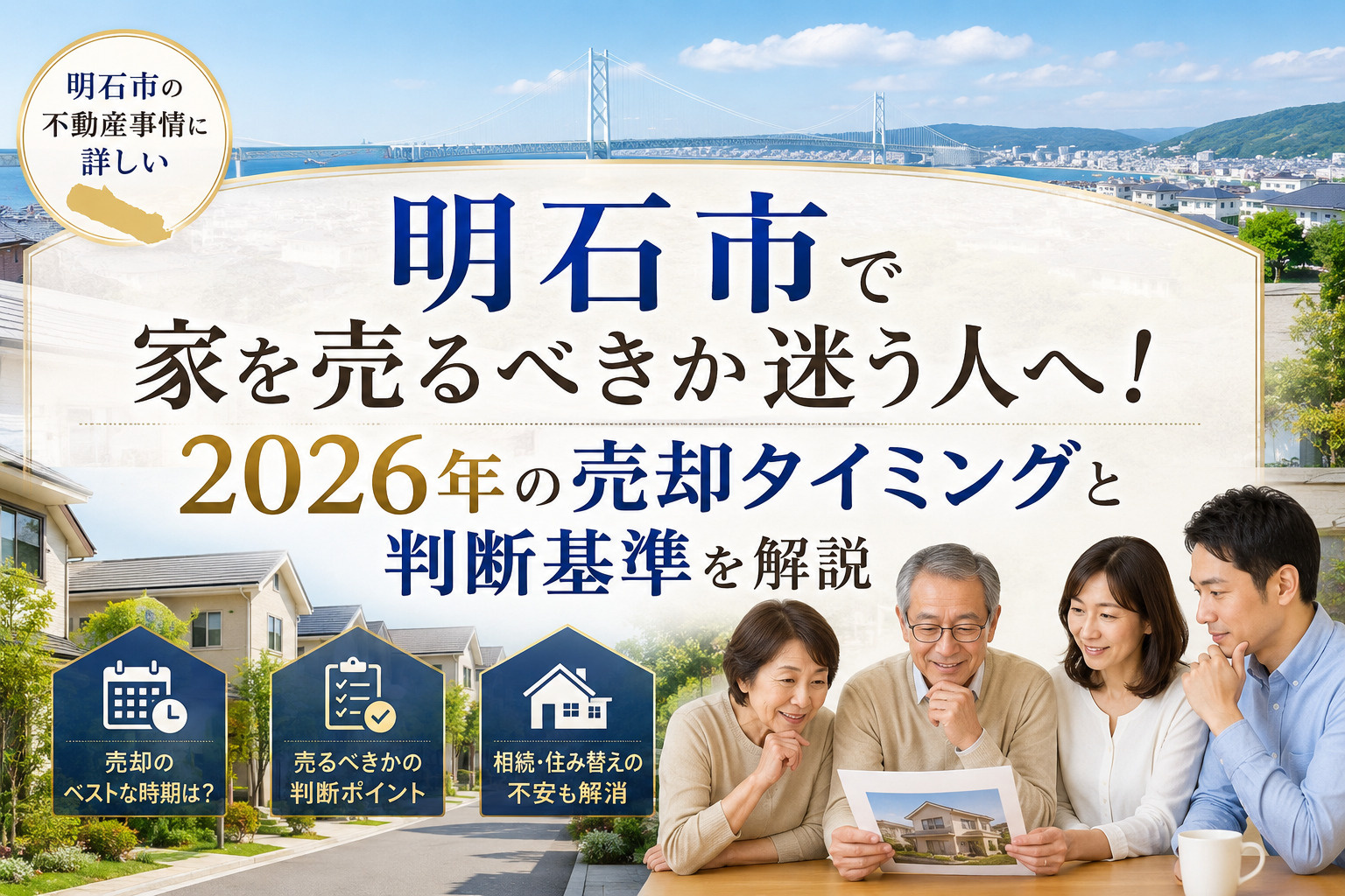 明石市で家を売るべきか迷う人へ！2026年の売却タイミングと...の画像