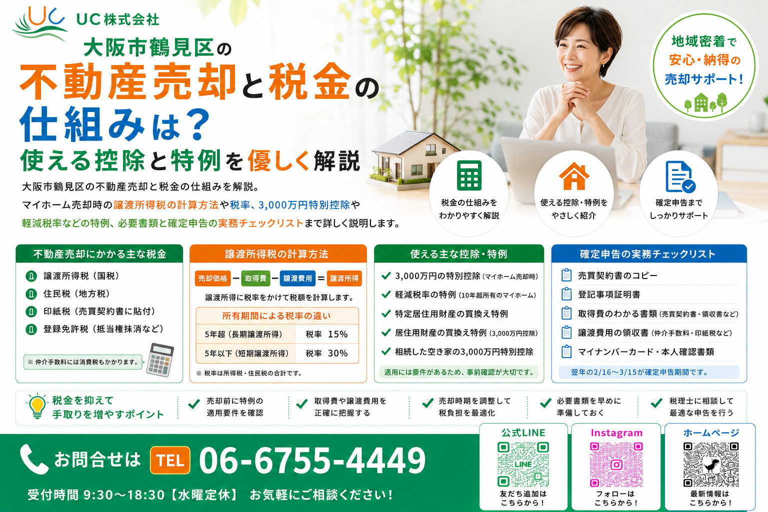 大阪市鶴見区の不動産売却と税金の仕組みは？使える控除と特例を...の画像