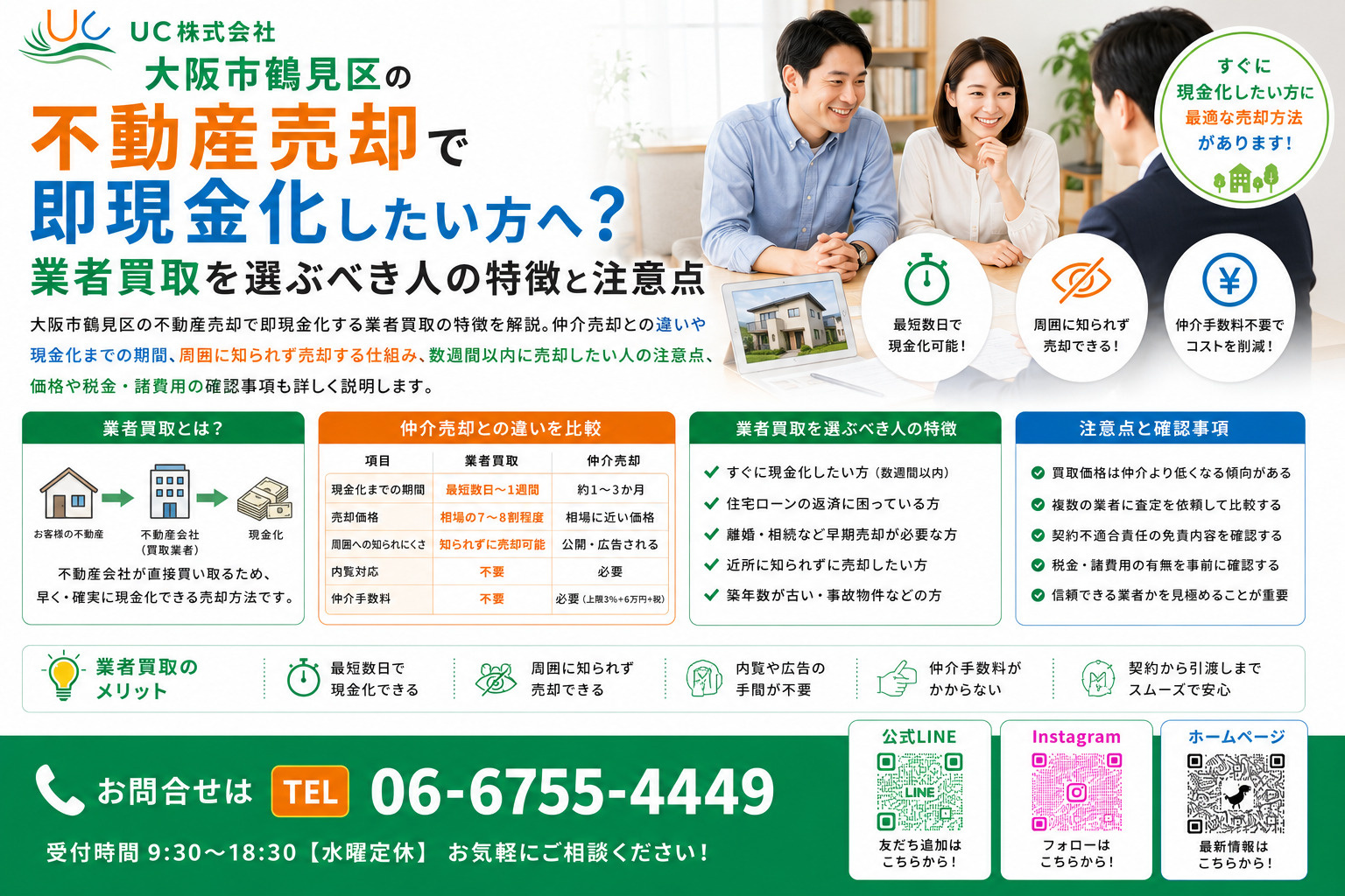 大阪市鶴見区の不動産売却で即現金化したい方へ？業者買取を選ぶ...の画像