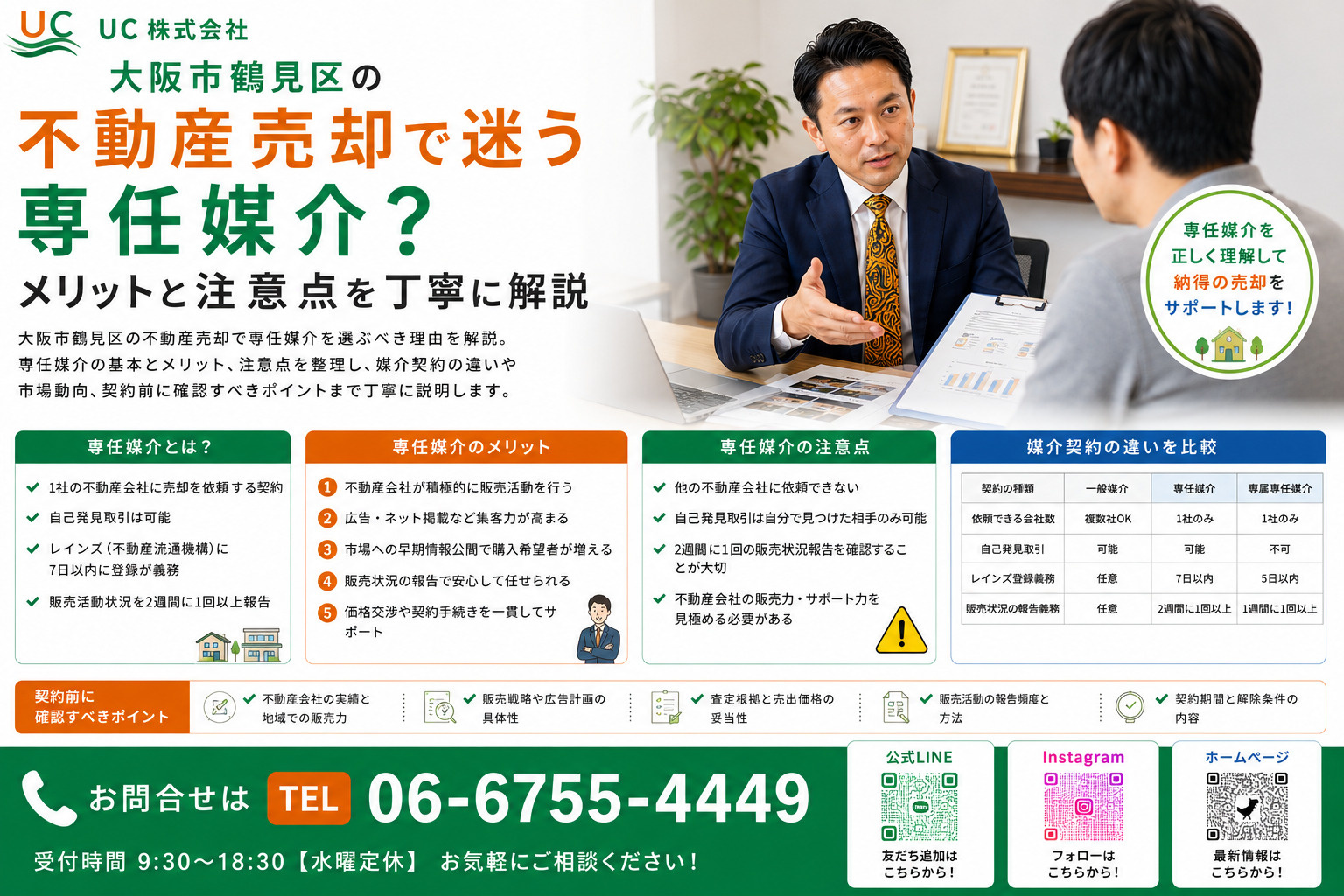大阪市鶴見区の不動産売却で迷う専任媒介？メリットと注意点を丁...の画像