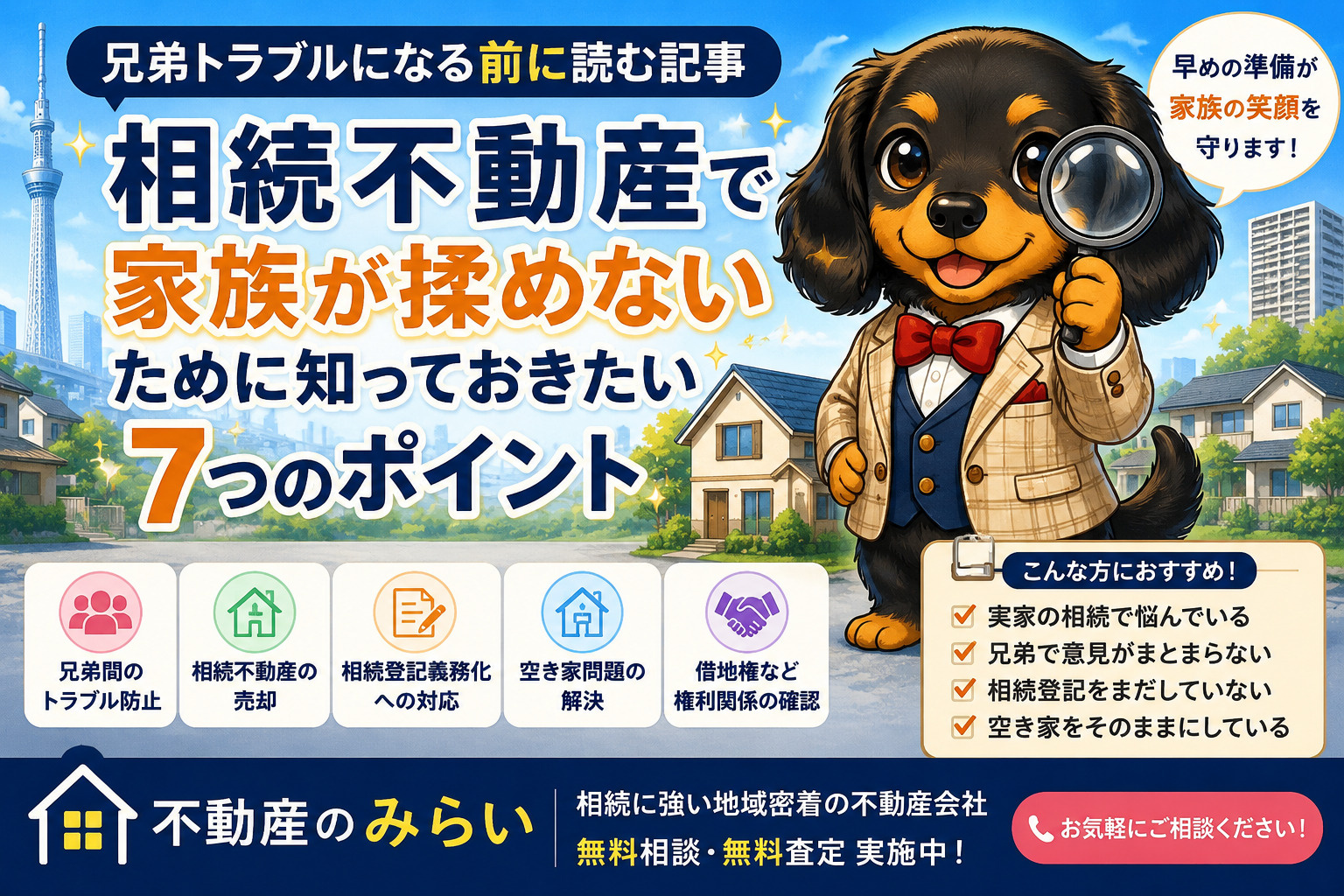 兄弟トラブルになる前に読む記事 相続不動産で家族が揉めないた...の画像