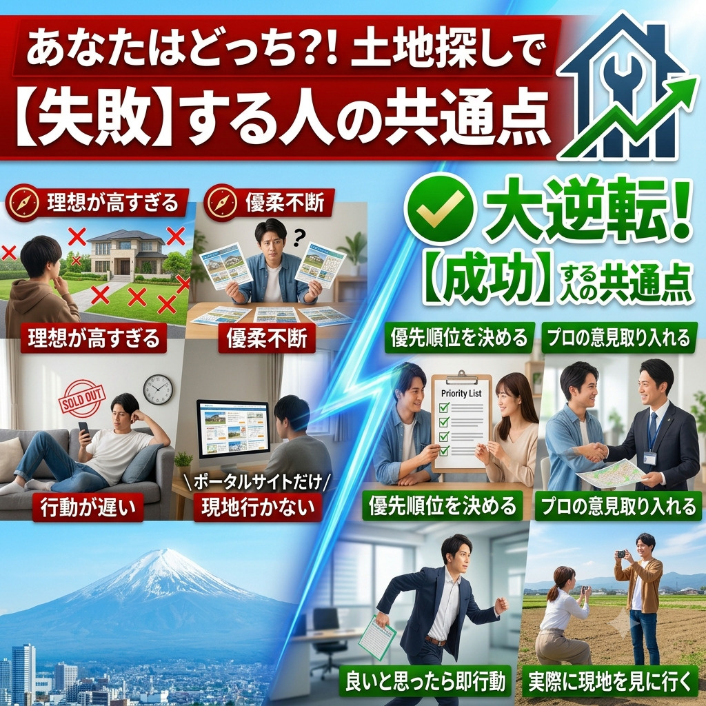【保存版】なぜあの人は土地が見つかるのか？土地探しで「失敗す...の画像