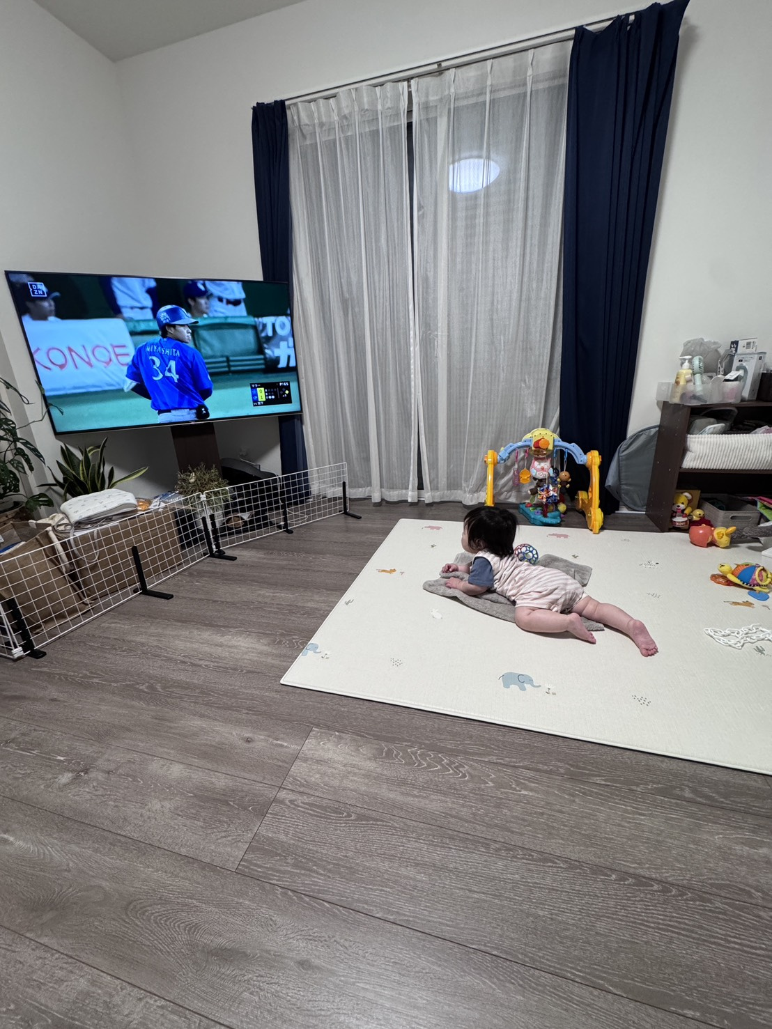 「野球好きはもう遺伝？テレビに夢中な休日」の画像