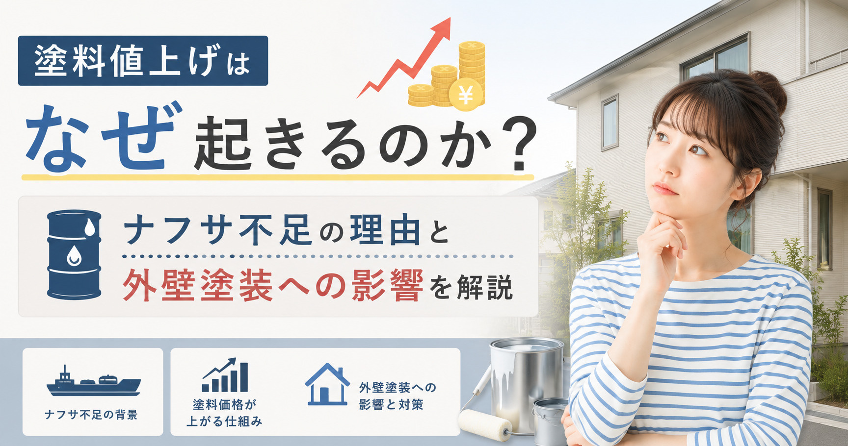 塗料値上げはなぜ起きるのか？ナフサ不足の理由と外壁塗装への影...の画像