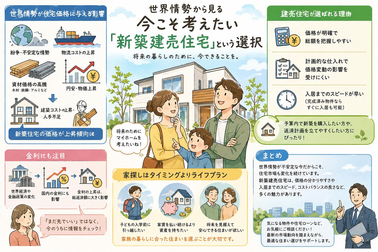 世界情勢から見る今こそ考えたい「新築建売住宅」という選択の画像