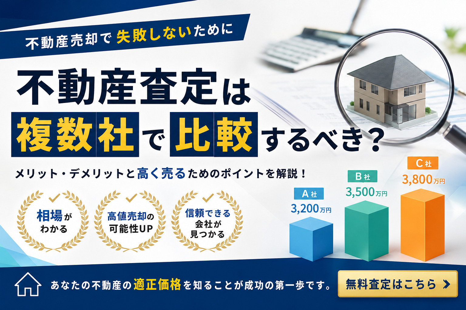 不動産査定は複数社で比較するべき？ 査定額が会社ごとに違う理...の画像