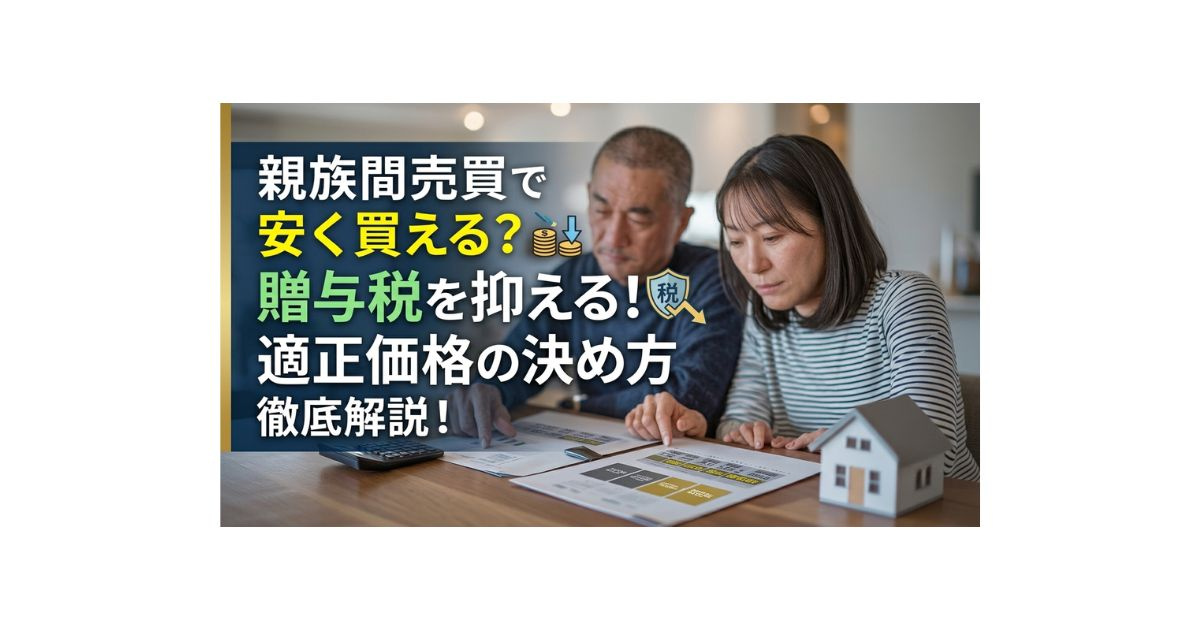 親族間売買で不動産を相場より安く買える？贈与税を抑える適正価...の画像