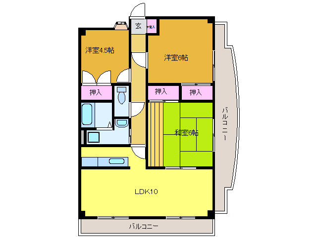 ゆったり間取りの3LDK♪　～アネックス堀川Ⅱ～の画像
