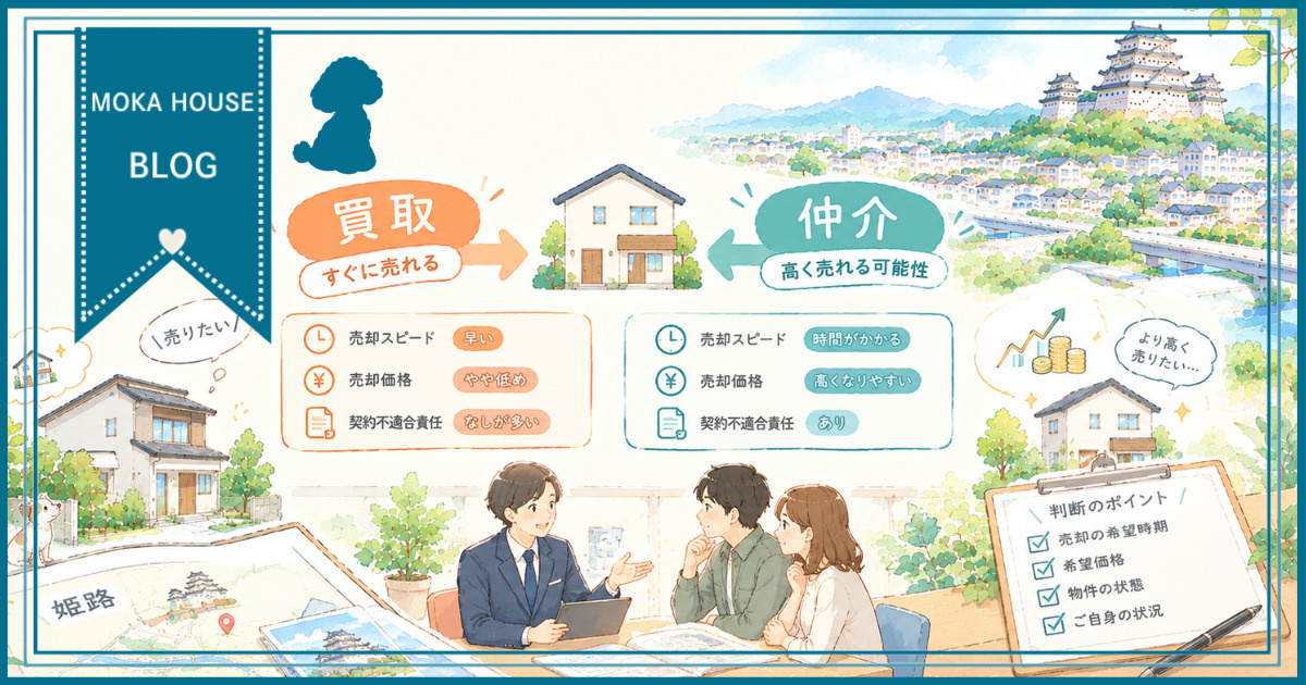 姫路の不動産売却は買取と仲介どちらが有利？違いとメリットをわ...の画像