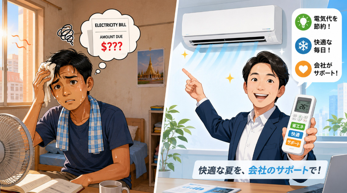 【企業の労務管理】社宅での熱中症リスクを防ぐ！外国人実習生が...の画像