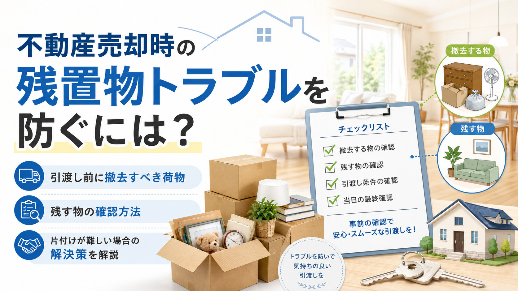 引渡しでトラブルになる「荷物・残置物」問題の正しい解決策【残...の画像