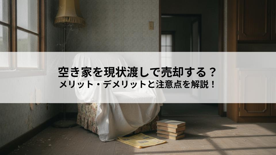 空き家を現状渡しで売却する？メリット・デメリットと注意点を解...の画像