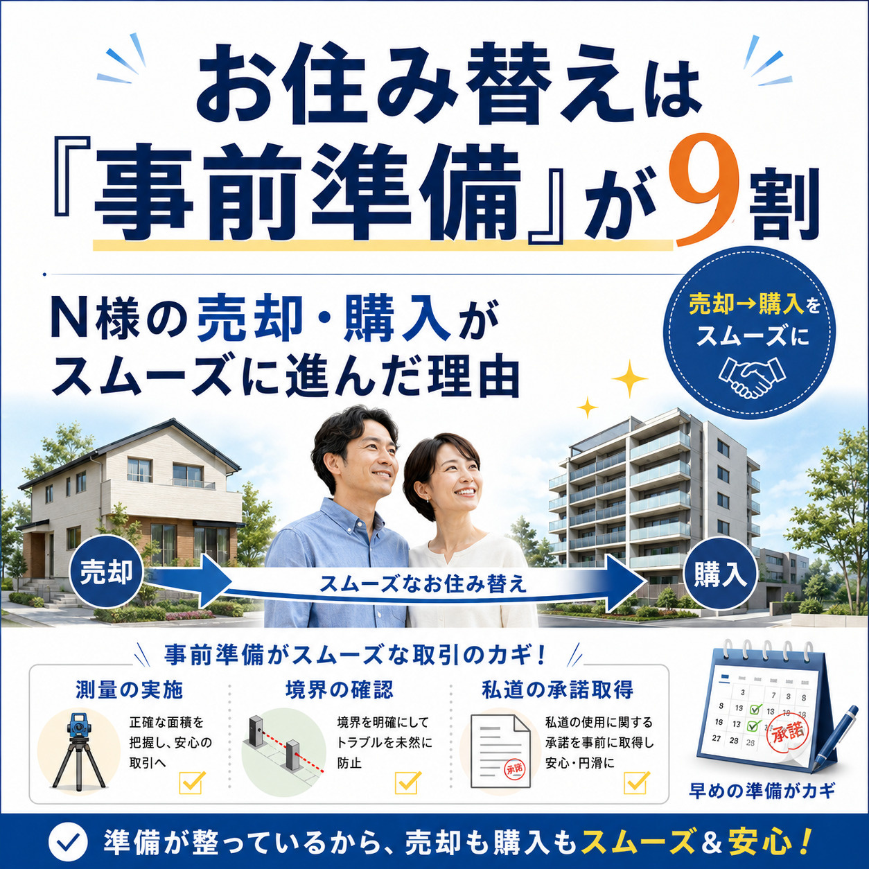 お住み替えは「事前準備」が9割。N様の売却・購入がスムーズに...の画像