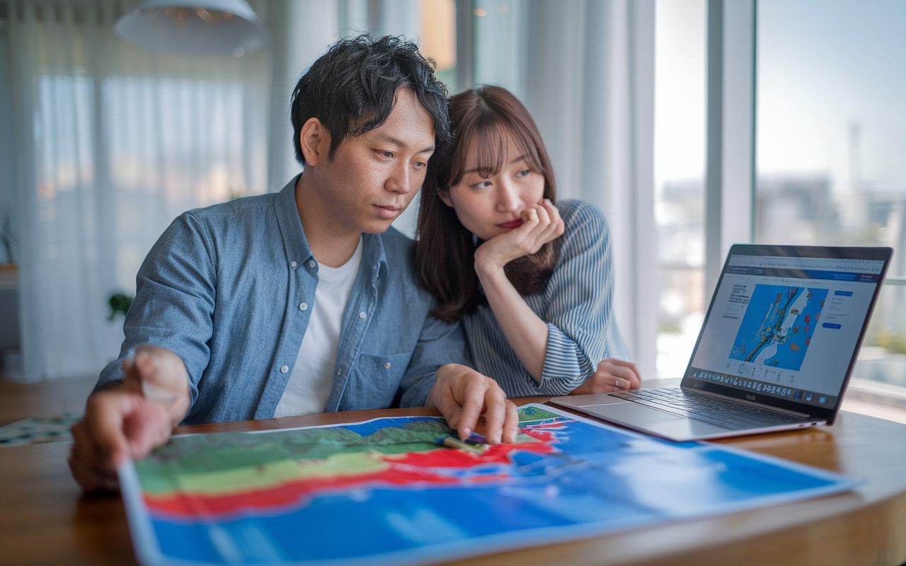 ハザードマップで安心エリア選び！リスクが低いエリアの選び方を...の画像