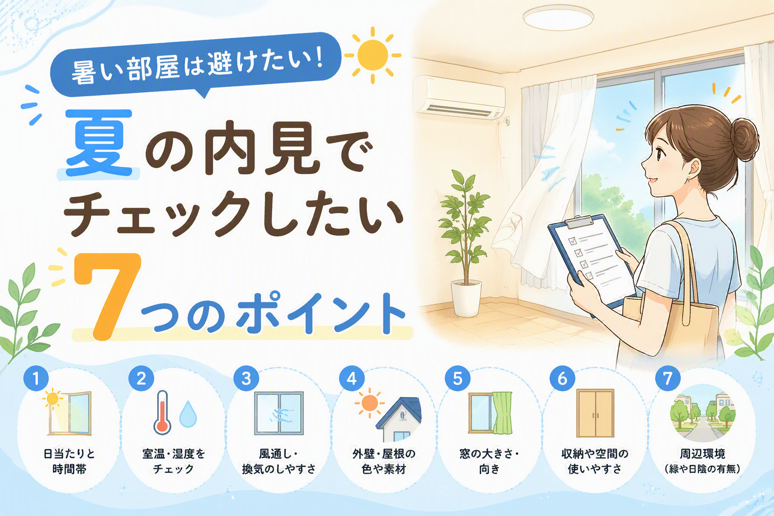 暑い部屋は避けたい！夏の内見でチェックしたい7つのポイントの画像