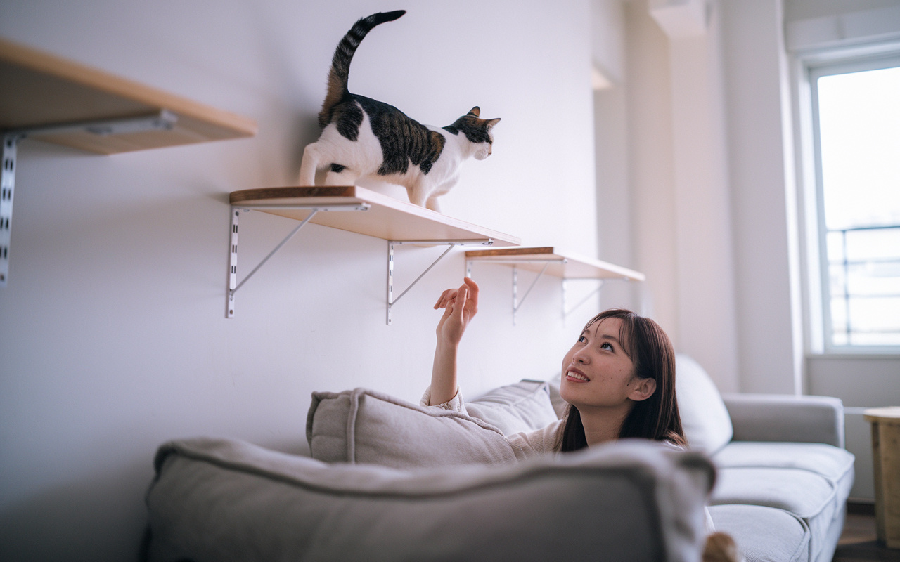 キャットウォーク設置で猫も満足な部屋探し！賃貸マンションで快...の画像
