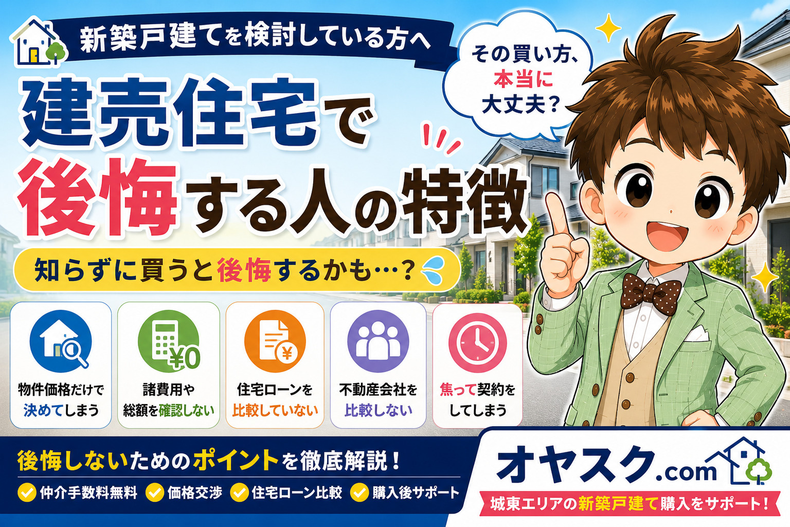 建売住宅で後悔する人の特徴｜新築戸建て購入で失敗しないために...の画像