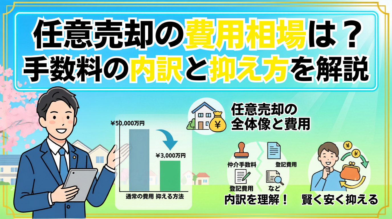 任意売却の費用相場は？手数料の内訳と抑え方を解説の画像